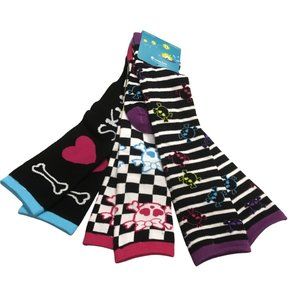 TeeHee Novelty Cotton Knee High Fun Socks For Junior and Women (Skull)